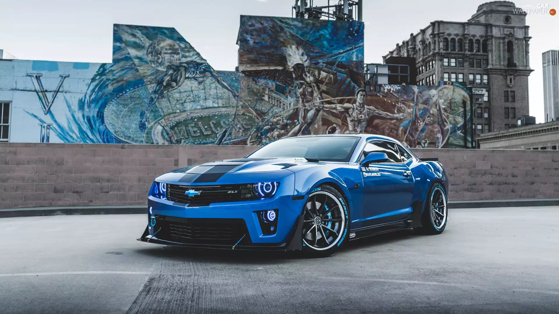 blue, Chevrolet Camaro ZL1