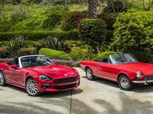Fiat 124 Spider, Red, cars