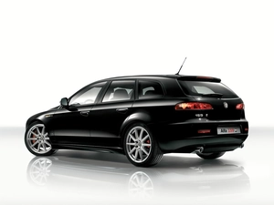 black, 159, reflection, Alfa Romeo