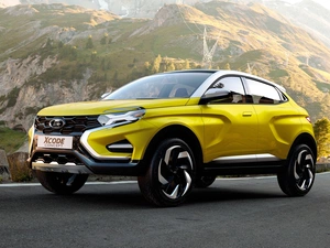 Yellow Honda, Concept, 2017, Lada XCode SUV
