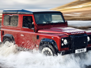 Land Rover Defender Works V8, Splashing, water, 2018
