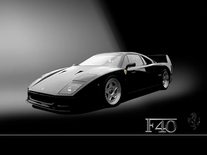 Black, Ferrari F 40