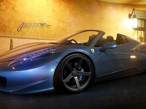 Ferrari, Spider, blue, 458