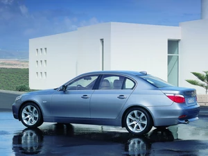 White, House, BMW 5, E60, blue