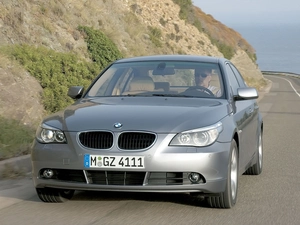 Mountains, Way, BMW 5, E60, Silver