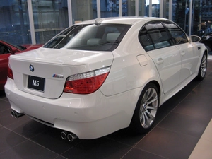 Back, light, BMW 5, E60, White