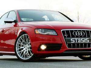 Automobile, Red, Audi A4 B8, Sport