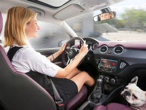 Opel Adam, Women, dog, interior