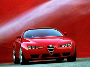 background, red hot, Alfa Romeo Brera