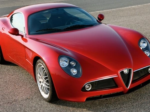 Mask, red hot, Alfa Romeo 8C