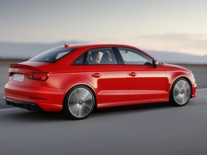 Red, Sedan, 2016, Audi RS3 Limousine