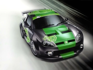 MG, Green-Black, Automobile