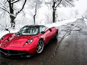 Red, Pagani, Huayra, Automobile
