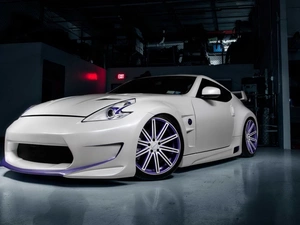 White, Nissan, 370Z, Automobile