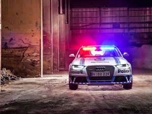 Automobile, Audi RS4 Avant, 2015, police