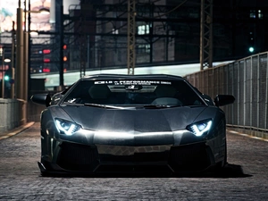 Metalic, Grey, Lamborghini Aventador
