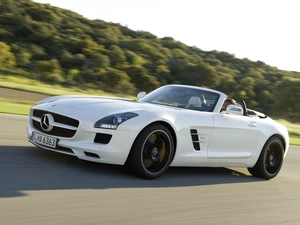 AMG, White, Mercedes-Benz SLS Roadster