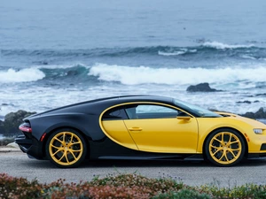 Yellow-Black, Coast, Bugatti Chiron