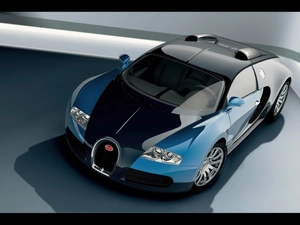 Bugatti Veyron, blue, Black