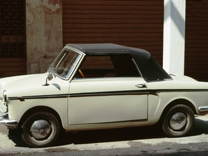 Autobianchi Bianchina, Cabriolet, Black, belt, White