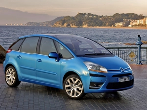 wharf, blue, Citroen C4 Picasso