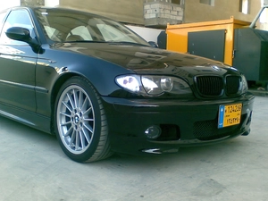 Front, BMW 3, E46, Black