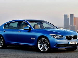 F01, Blue, BMW 7