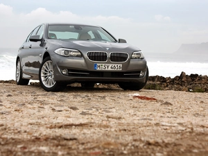 Front, F10, rocks, BMW 5 Series