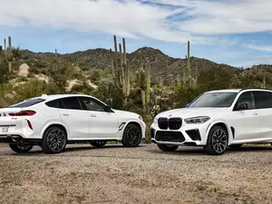 BMW X5 M, Competition, White, BMW X6 M, Two cars