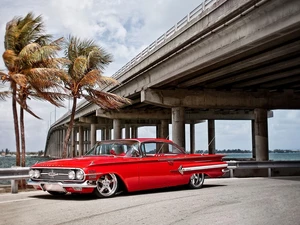 Palms, Chevrolet Impala, bridge