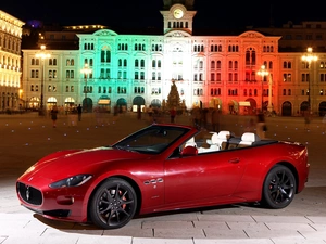 buildings, Red, maserati