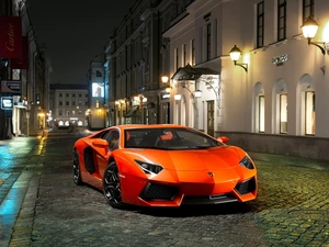 buildings, Night, Sport, Street, Automobile