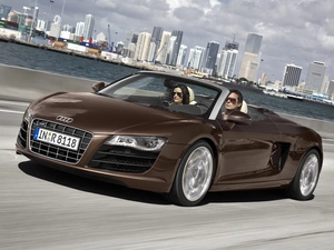 Town, Audi R8, buildings