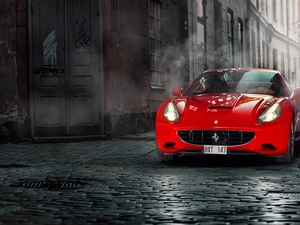 California, Red, Ferrari