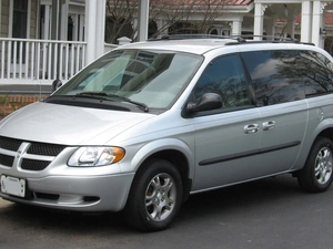 parking, silver, Dodge Caravan