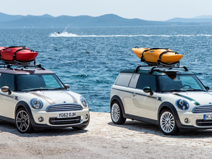 Two cars, Mini Clubvan Camper