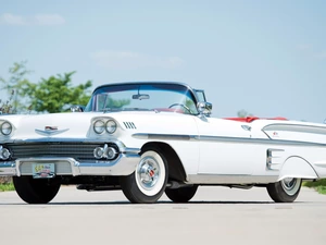 antique, Chevrolet Impala, 1958, White