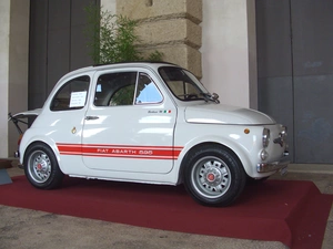 White, classic, exhibition, Abarth 595