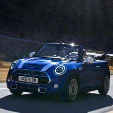 2019, blue, Mini Cooper S Convertible