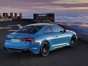 Blue, coupe, sea, Audi RS5