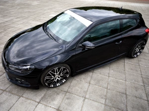 Black, dark, windows, VW Scirocco