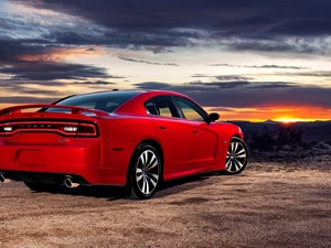 Red, Dodge Charger SRT 8