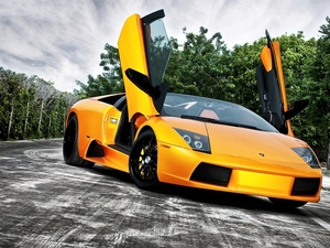 Doors, Yellow, Lamborghini