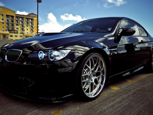 Black, coupe, @, BMW E90