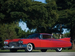Red, antique, Cadillac Eldorado