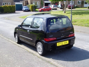 Black, flap, trunk, Fiat Seicento