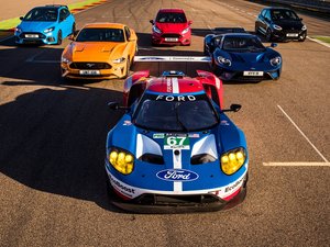 Ford GT, six, Ford Fiesta, Ford Focus, Ford Mustang, car