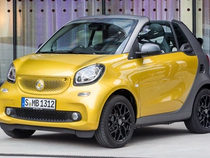 Cabrio, Yellow, Smart Fortwo