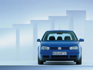 Volkswagen Golf 4, Front, Lamps, blue