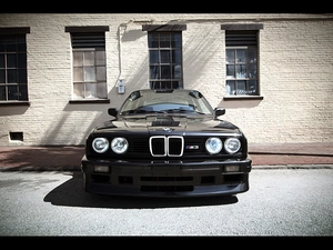 BMW 3, Black, Front
